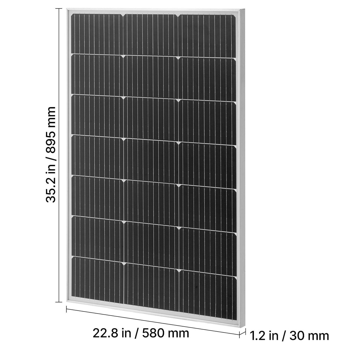 4PCS 100W Monocrystalline Solar Panels, 23% High-Efficiency Mono PV Module with Stable MC4 Output & Aluminum Frame, IP65 Waterproof Solar Panel for Car Boat RV Flat Rooftop Off-Grid Applications
