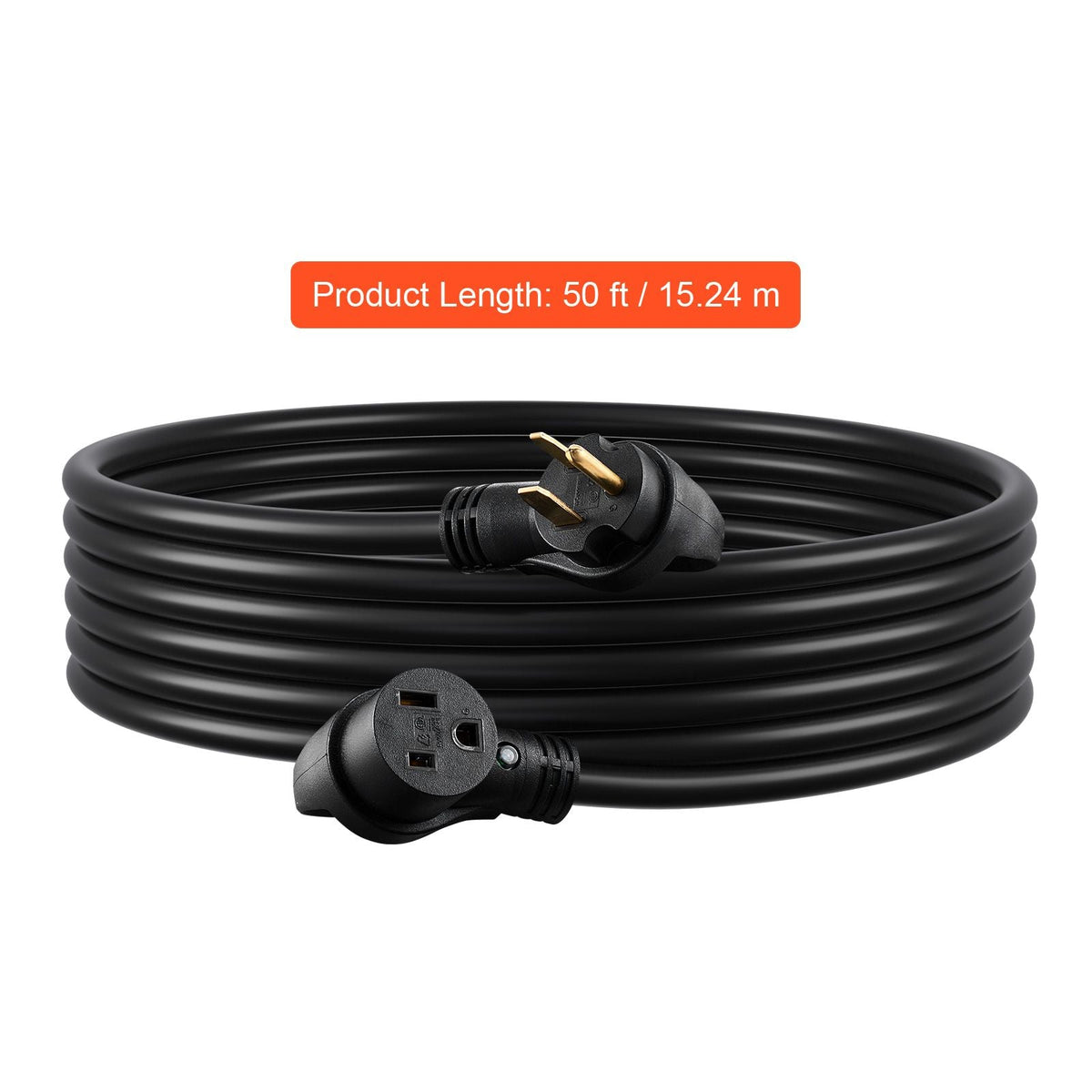 50-Amp Generator Extension Cord, 50 Foot, 250 Volts 12500 Watts Heavy Duty Power Cable, NEMA 6-50R NEMA 6-50P SWT 6AWG Flexible Welder Extension Cord, with Storage Bag, for Generator, ETL Listed