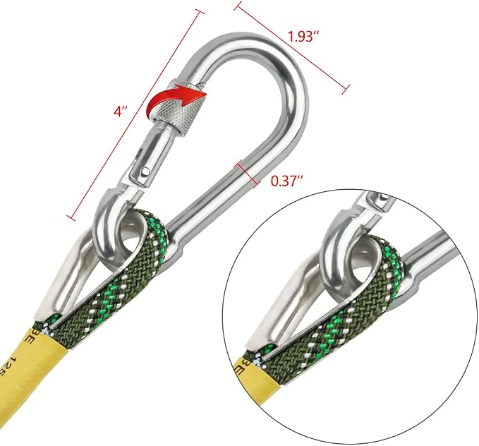 X XBEN Outdoor Climbing Rope 10M(32ft) 20M(64ft) 30M(96ft) 50M(160ft) 70M(230ft) 152M(500FT) 352M(1000FT) Static Rock Climbing Rope for Escape Rope Ice Climbing Equipment Fire Rescue Parachute