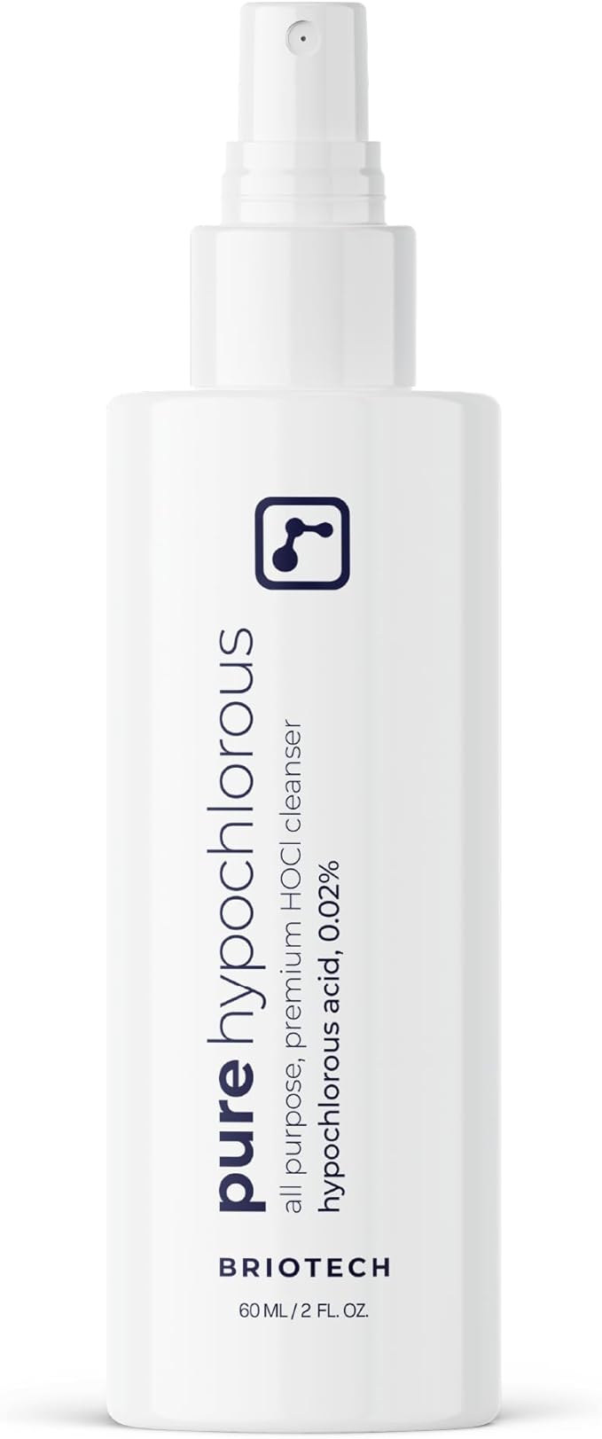 BRIOTECH Pure Hypochlorous Acid Spray and Cleanser, Original Premium HOCl Topical Solution, Multi-Purpose Cleaner, Family Approved & Pet Friendly, 2 fl oz Travel Size