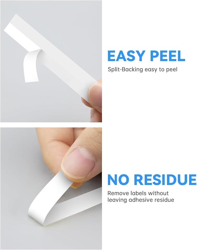 6PK TZe TZ Tape 18mm 0.7" Laminated Colored Compatible for Brother P Touch Label Maker Tape TZe-241 141 441 541 641 741 Work for PT-D400 D600 D410 D400 PT-D610BT, White/Clear/Red/Blue/Yellow/Green