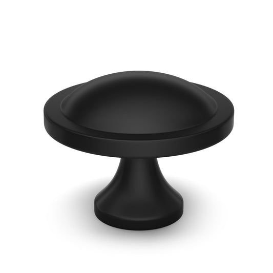 Banqin 40 Pack Cabinet Knobs Black Round Mushroom Hardware Cabinet Knob for Dresser Drawer Diameter 1-1/2 Inch