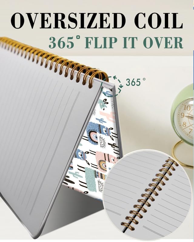 Spiral Journal Notebook,A5 Hardcover Lined Journals for Women Girl 6 x 8.3 in,120 Pages Thick Paper,Cute College Ruled Writing Notebook for Gifts Office Work School(Cute Llamas)
