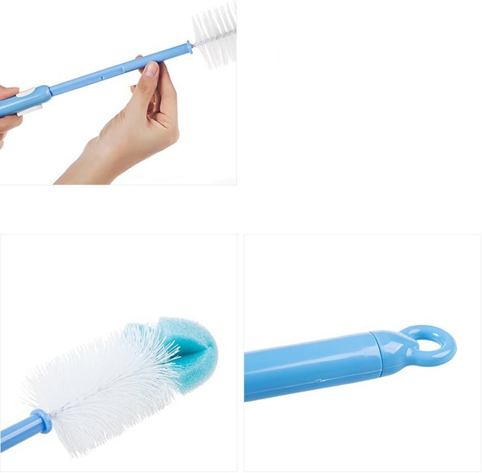 2 Pack Long Bottle Cleaning Brush for Long and Narrow Neck Beer, Wine, Kombucha, Bottles,Nalgene, Pitcher, Carafe, Glass Jars, Brewing Bottle Cleaner,Easy to Clean Corner, 15 to18.5 inch