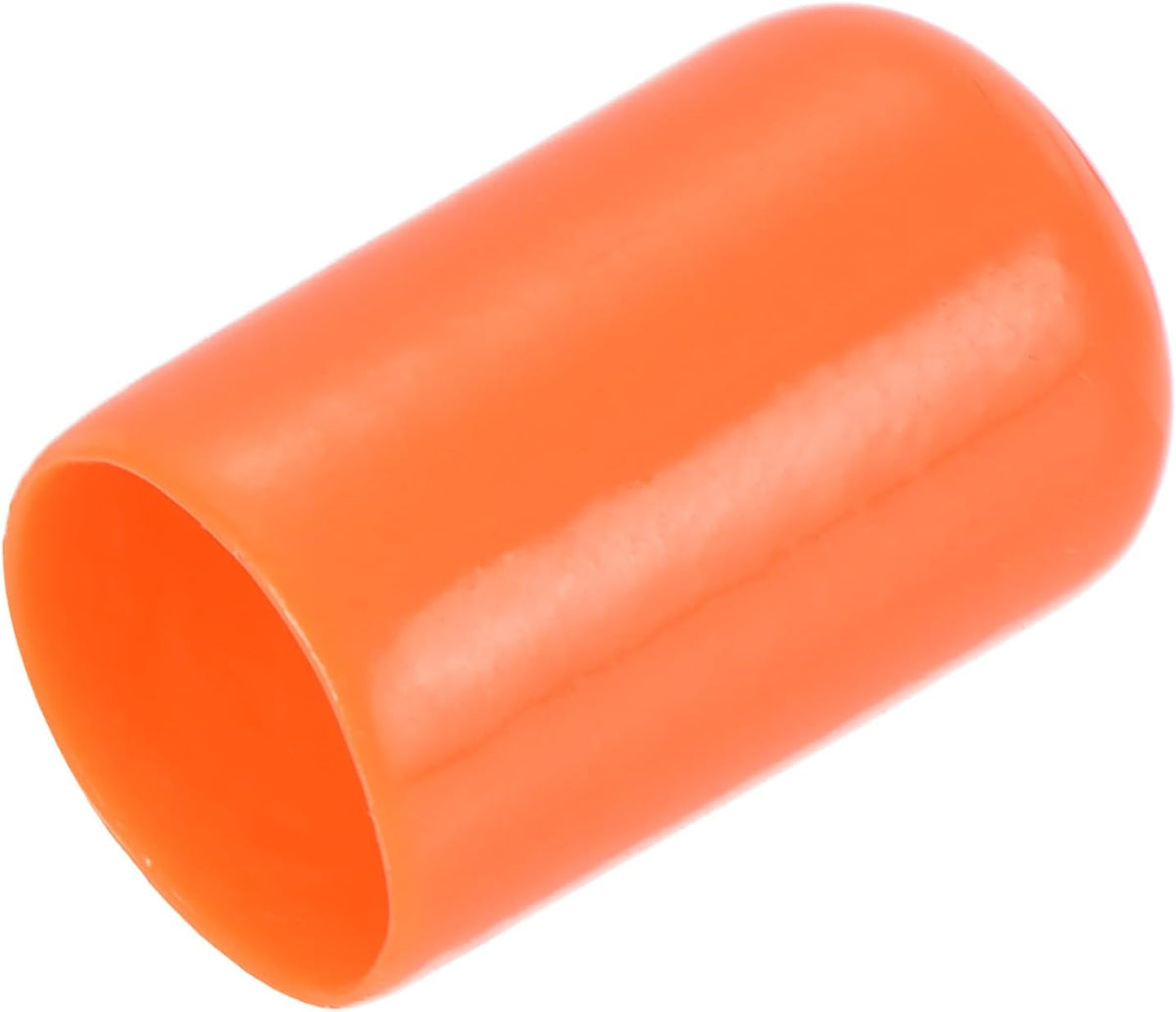 uxcell 20pcs Rubber End Caps 12mm(1/2 inch) ID Vinyl Round Tube Bolt Cap Cover Screw Thread Protectors Orange