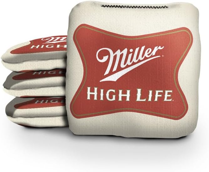 Slick Woody's Official Brand Beer + American Flag Cornhole Bags – Resin-Filled Tournament Performance with Dual Sided Professional Use Fabric- Set of 4