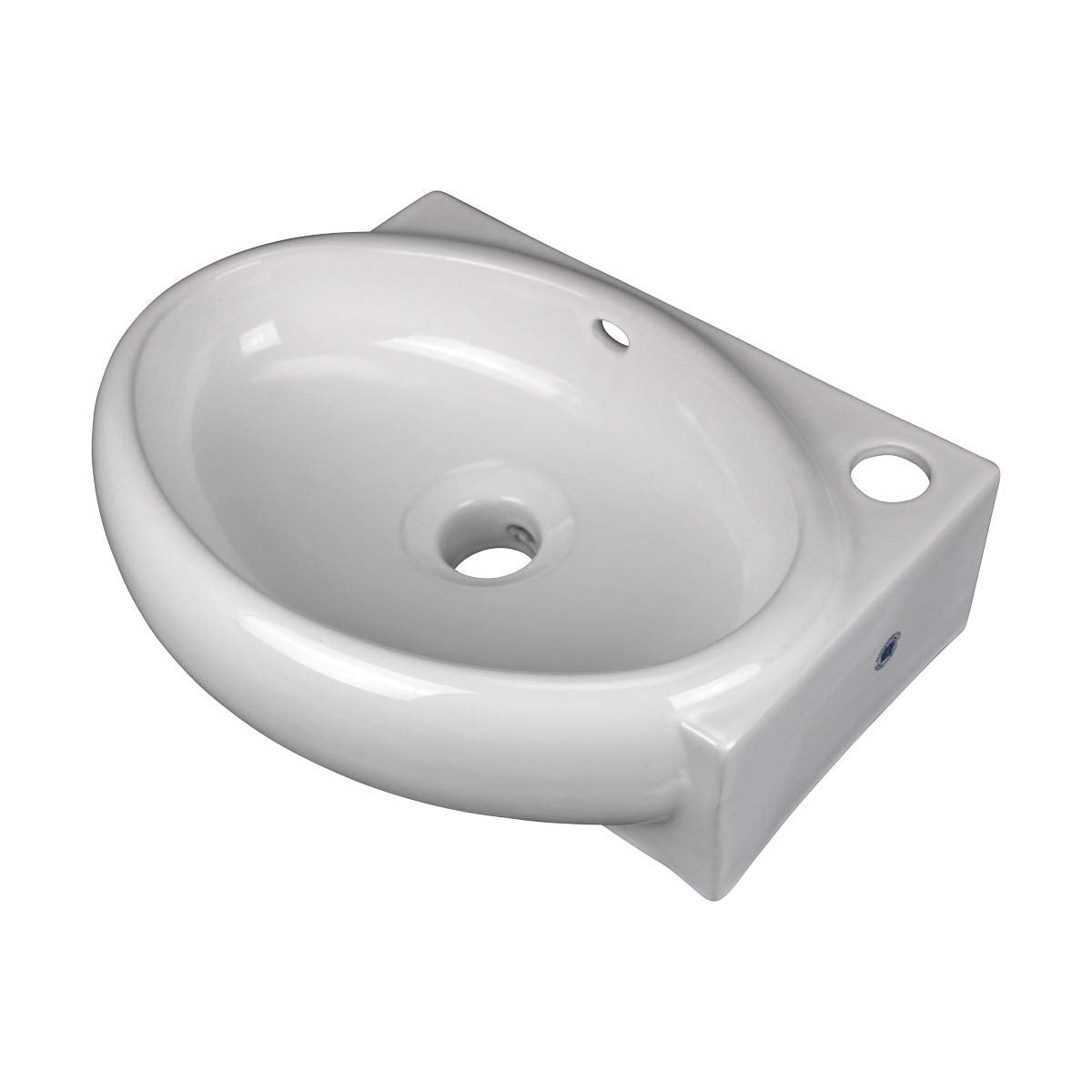 RENOVATORS Supply Manufacturing Carlin 16 in. Corner Wall Mounted Bathroom Sink in White with Overflow 17941