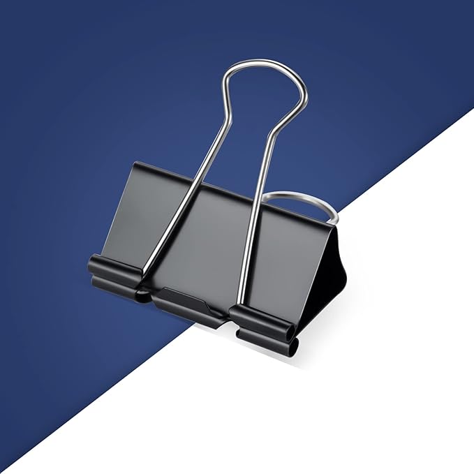 72 Pcs Extra Large Binder Clips 2 Inch Paper Clip Large Binding Clip, Jumbo Paperclips Bulk, Heavy Duty Big Paperwork Clamp Black, Kitchen School Teachers