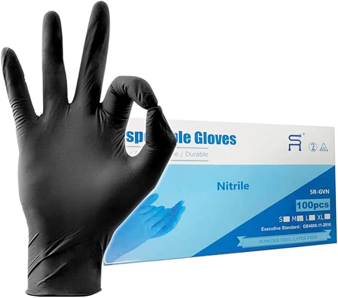 5R Nitrile Gloves,Disposable Gloves,No Latex,No Powder,Texture,Safe Working Gloves