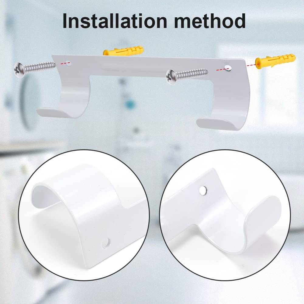 Ironing Board Hanger Wall Mount Ironing Board Holder Organizer Wall Rack for Laundry Rooms Storage Rack Hanging Shelf Hanger (White-2 PCS)