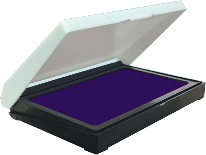 Purple Ink Stamp Pad 2.75" x 3.93", Ink Paste Used for Office, Home, Crafting, DIY (Purple)