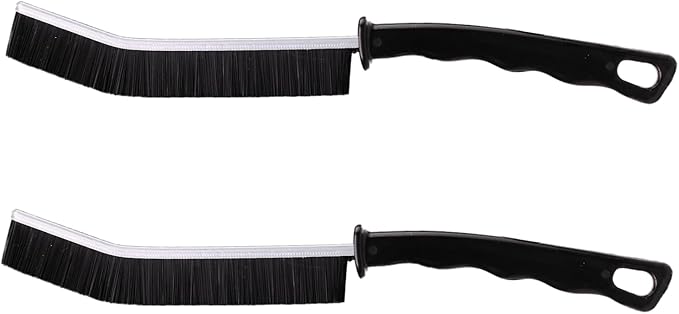 2 Pcs Crevice Cleaning Brush Hard Bristle Gap Brush Multifunctional for Bathroom Household Kitchen Tiles Window Crevice Cleaning Tool (Style 2)