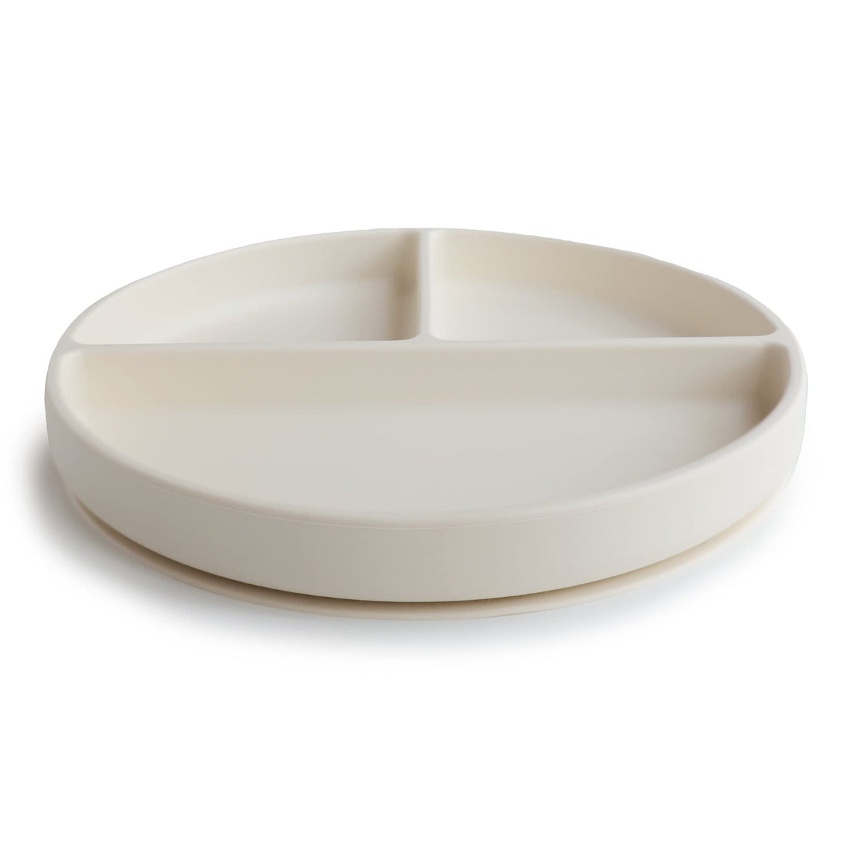 mushie Silicone Suction Plate | BPA-Free Non-Slip Design (Ivory)