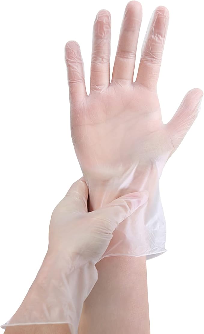 PEIPU Vinyl Disposable Gloves,Powder Free,Cleaning Service Gloves, Latex Free