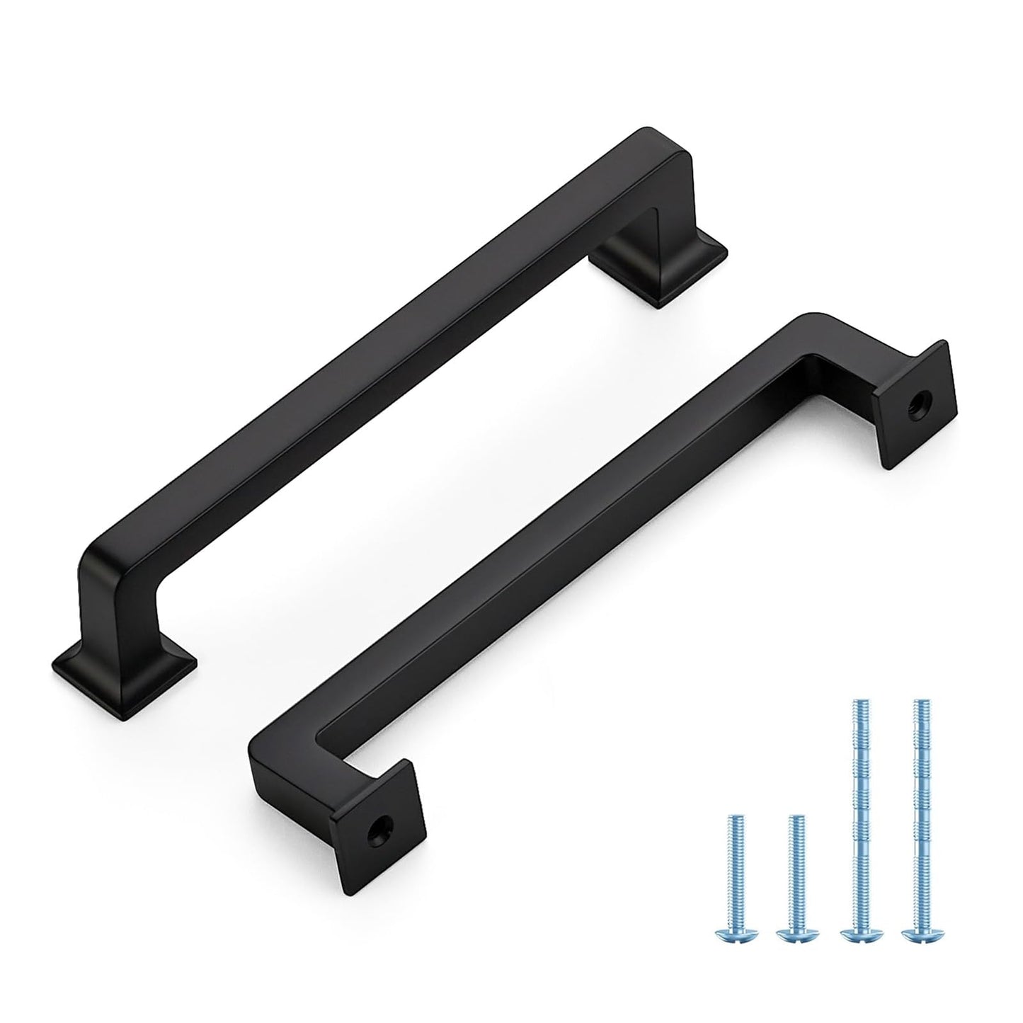 HOME EDIT 10 Pack 5 Inch Matte Black Cabinet Handles Solid Zinc Alloy Pulls for Kitchen Cupboard & Drawer Hardware
