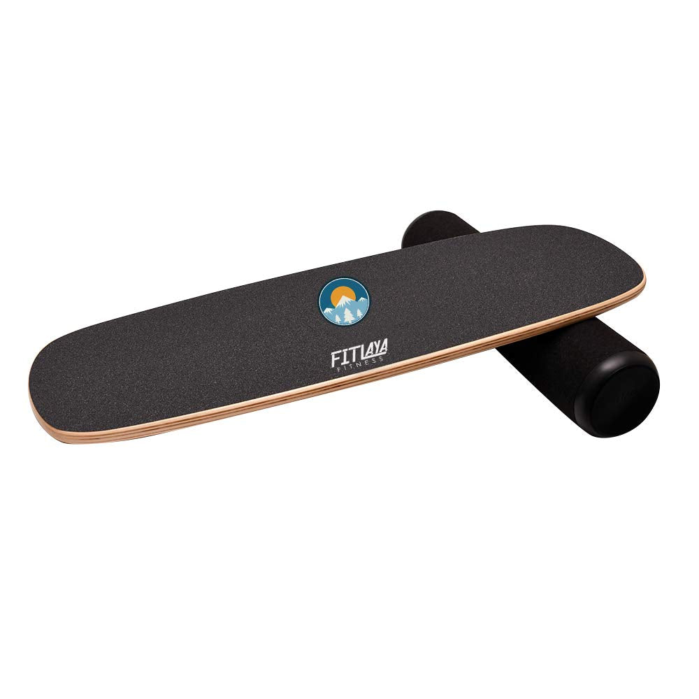 Fitlaya Fitness Balance Board Trainer Wooden Training Equipment for Fitness Workout, Hockey‎, Skateboarding, Surfing and Snowboarding (SUN & SNOWMOUNT)