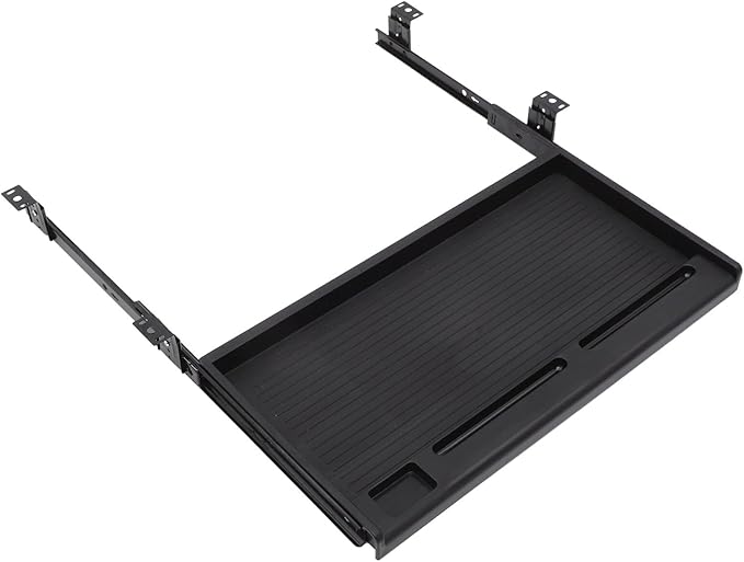jojofuny 1 Set of Keyboard Tray Under Desk, Keyboard Sliding Tray Under Desk, Keyboard Drawer Slide Tray, Keyboard Shelf, for Home and Office