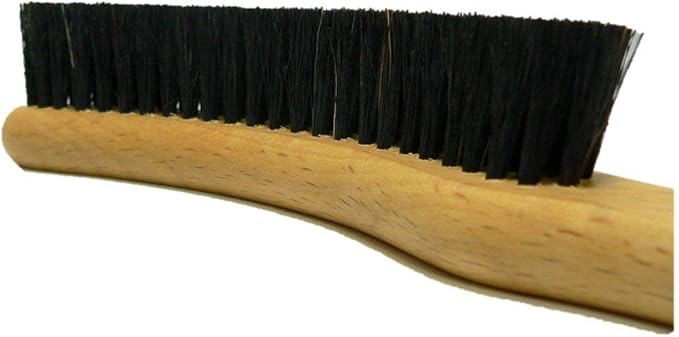 Valentino Garemi Traditional Hat Cleaning Brush | Remove Dust, Dry Stains, Rain Spots, Sweat Marks, Pet or Human Hair | Genuine Boar Hair Made in Germany (Black Bristles)