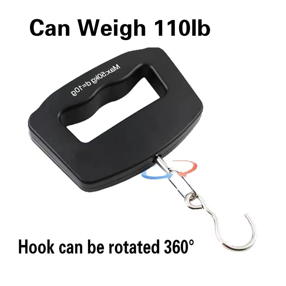 Luggage Scale, Large Handle, Electronic Luggage Scale, High Precision Carrying, 110lbs/50kg, Hook Rotates 360°, Travel Airport Checked Luggage Baggage, Avoid Extra Charges for Your Over Weight