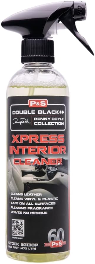 P & S Professional Detail Products Xpress Interior Cleaner â Safe for Leather, Vinyl, Plastic & More, Removes Dirt, Grease & Oil, No Residue, Fresh Scent, No Dilution Needed - 16 oz Spray