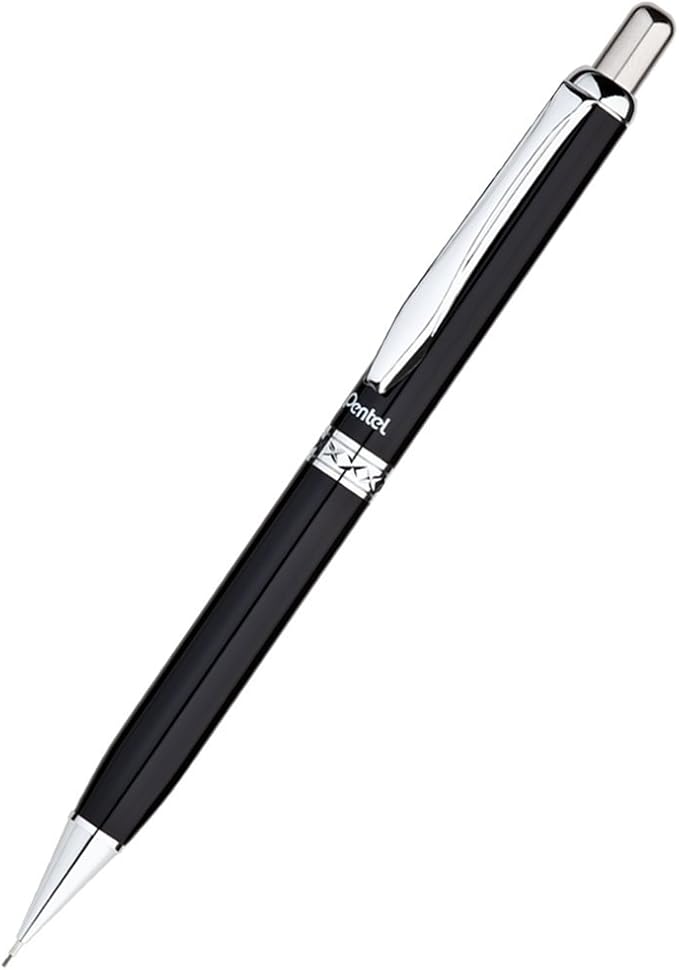 Pentel Libretto Roller Gel Pen and Pencil Set with Gift Box, Pen 0.7mm and Pencil 0.5mm, Black Barrels (K6A8A-A)