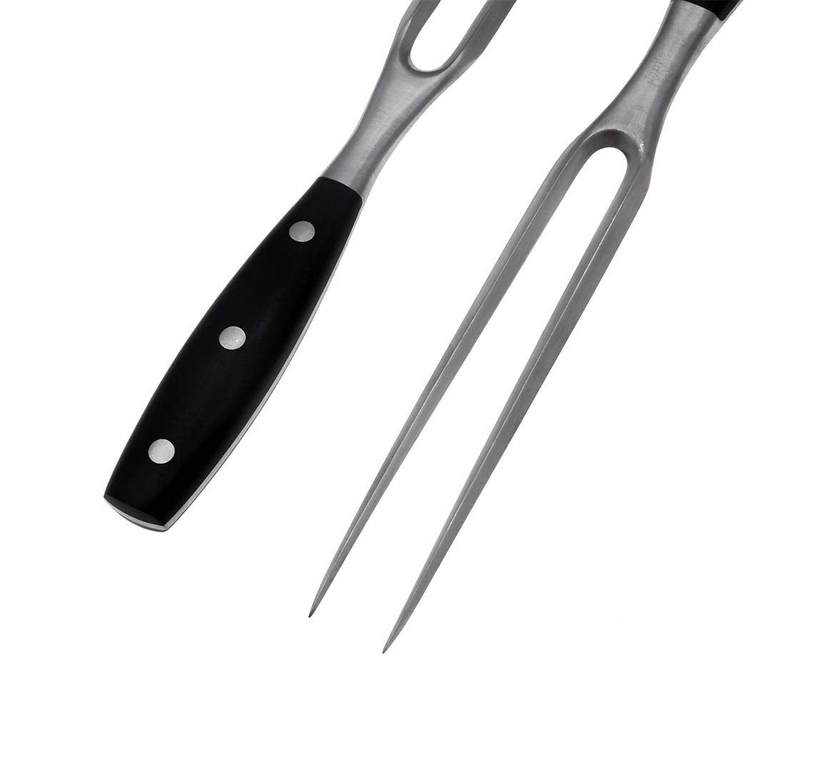Kakamono Carving Fork, Meat Fork, 12 Inch Cooking Fork, Stainless Steel BBQ Fork, Long Metal Chef Pro Kitchen Forks for Barbecue, Serving, Cooking, Grilling, Roasting