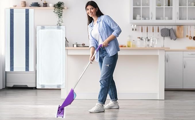 60 Counts Mop Pad Refill for Wet Jet Mop, Disposable Wet Jet Refill Hardwood Floor Cleaning Pads Spray Mop Pads Refills Multi Surface Mopping Replacement