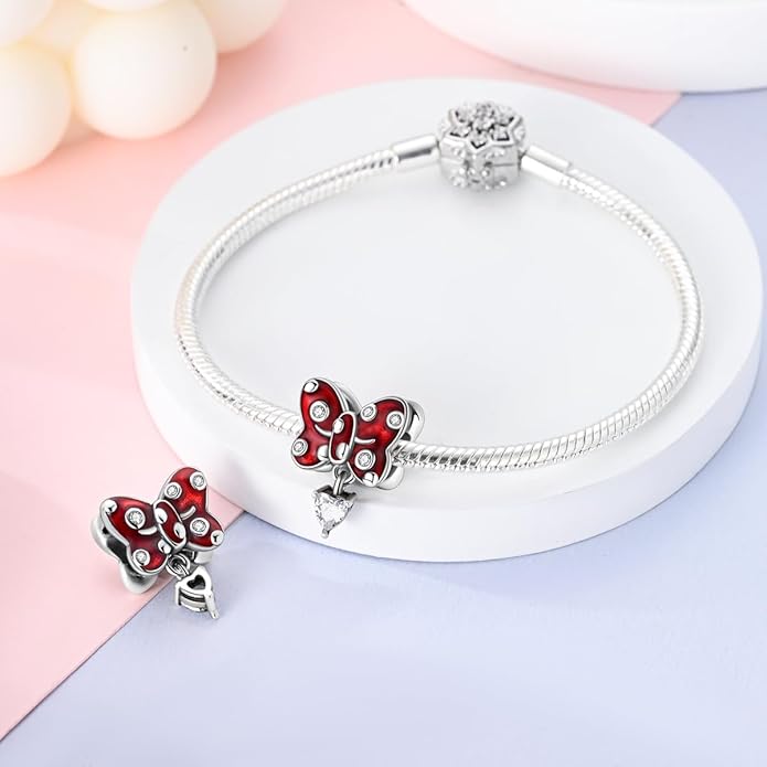 MULA 925 Sterling Silver Charms for Bracelets and Necklaces Airplane Passport Dangle Pendants Beads Butterfly Dragonfly Charms Jewelry Charm for Women