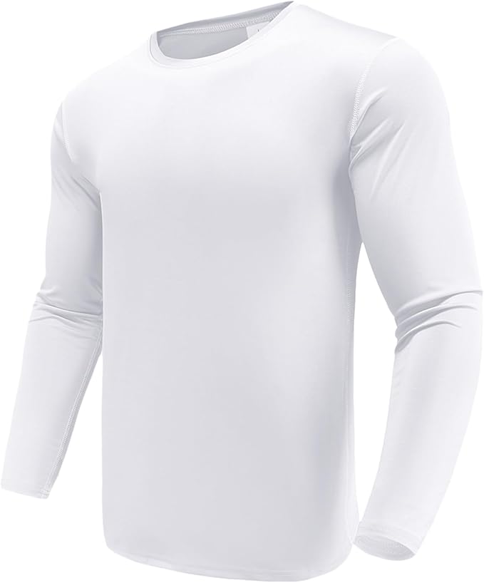 Men's 1, 3 or 5 Pack Performance Long Sleeve T-Shirts, UPF 50+ Sun Protection Shirts, Athletic Gym Workout Shirts for Running