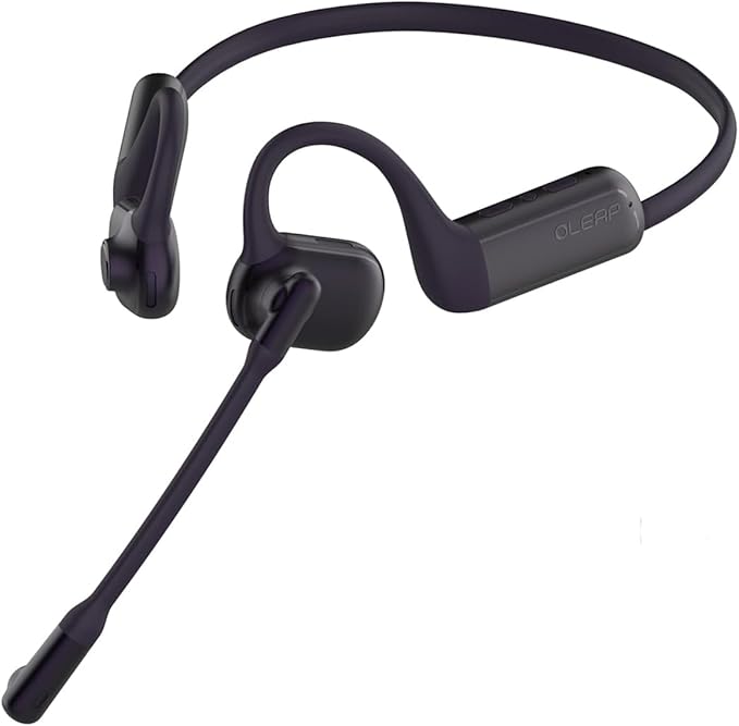 Pilot P200b Pro Wireless Headset with Mic for Work,50dB AI Noise Cancelling Microphone Headphones for Call,Bluetooth 5.3 Open Ear Computer Headset with Microphone for WFH,Mobile Office,Meetings