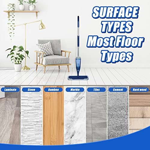 20 Pieces Microfiber Cleaning Pads Compatible with Bona Mop Reusable 18 Inch Replacement Cleaning Pads Washable Refills Replacement Heads for Floor Cleaning