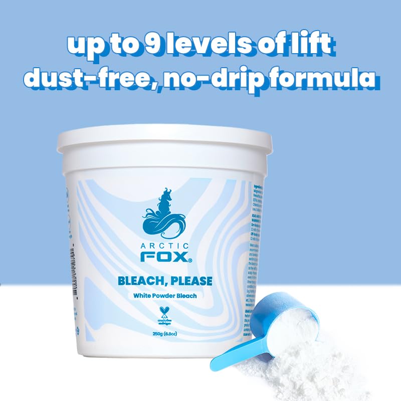 ARCTIC FOX Bleach Please, White Powder Bleach 8.8 oz Tub (0.5 lb) Perfect for bleach bosses with big hair goals.