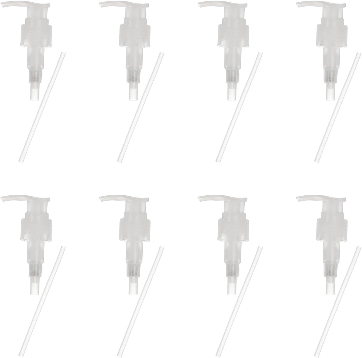 uxcell 8 Pcs Soap Dispenser Pump Heads Soap Dispensers Top Pumps Replacement Switch Pumphead for Standard 24/412 Neck Size Lotion Shampoo Bottle, Transparent