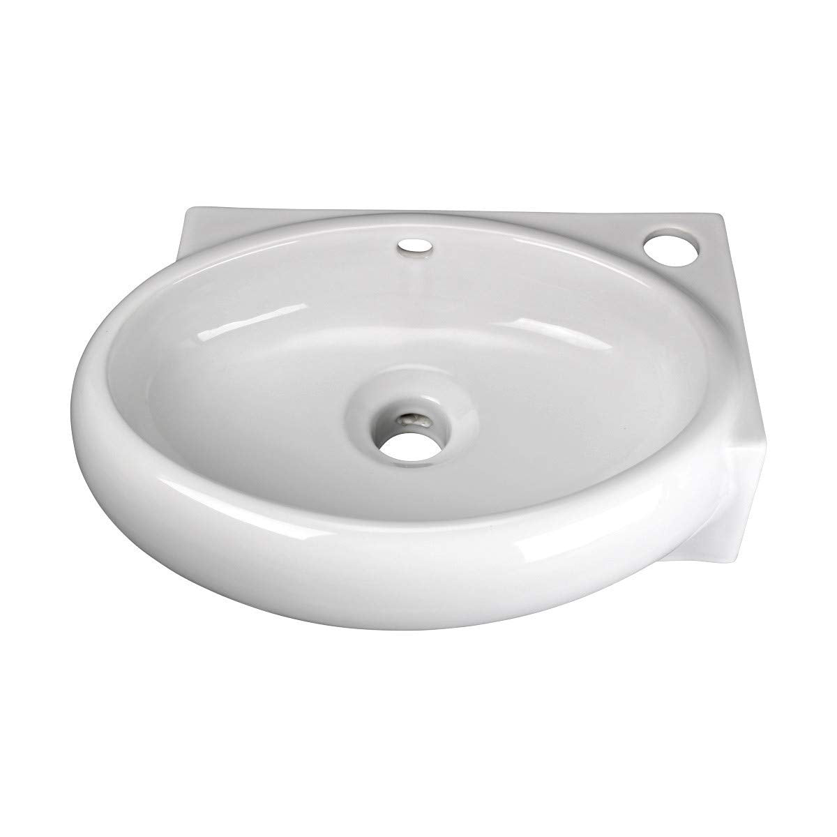 RENOVATORS Supply Manufacturing Carlin 16 in. Corner Wall Mounted Bathroom Sink in White with Overflow 17941