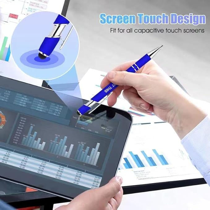 100 PCS Inspirational Pens Bulk, Motivational Ballpoint Pen with Stylus Tip Funny Ink Pens Bulk Inspirational Gifts for Women Coworkers Office Supplies Black Ink…
