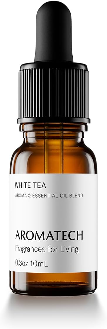 AromaTech White Tea Aroma Essential Oil Blend: Luxury Hotel Inspired Aromatherapy with White Tea, Orange & Palo Santo for Ultrasonic Diffusers & Nebulizers - 0.3 fl oz, 10 mL