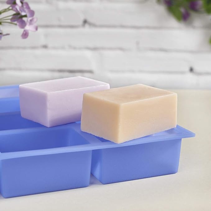 Thick Rectangle Silicone Soap Mold 4oz, 12 Bar Soap Mold for Soap Making, Thick and Durable with Flat Sides and Smooth Lines