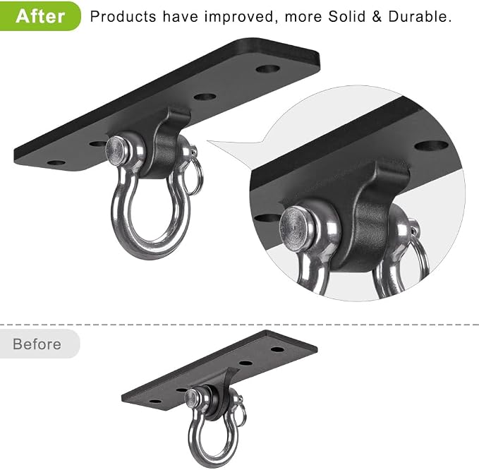 Dolibest Ceiling Mount Swing Hanger Heavy Duty Swing Set Hook for Porch Swing Hammock Chair Yoga Silk Suspension Straps Gymnastic Ring, Wall Anchor for Resistance Bands (900LB)