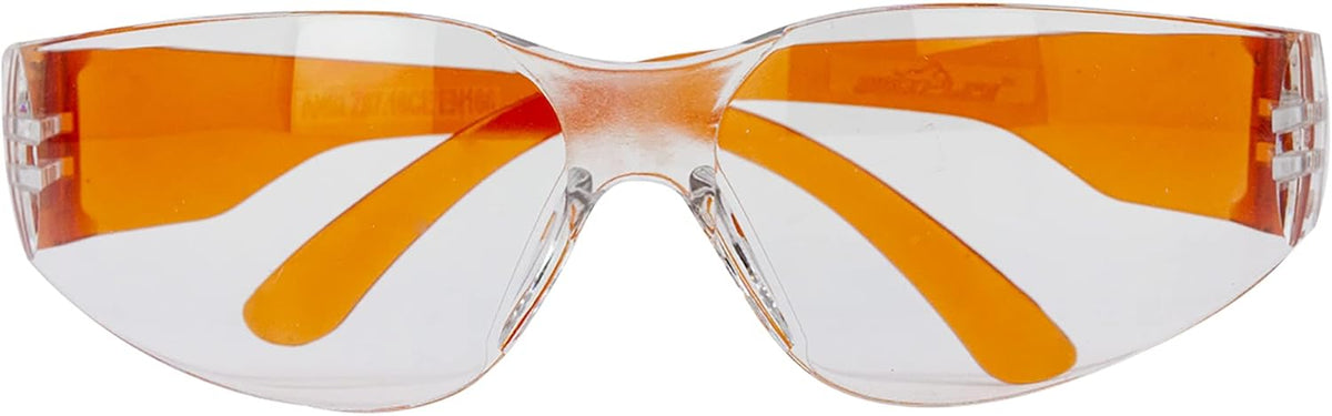 BISON LIFE Safety Glasses - Scratch Resistant Wrap Around Eyewear, Polycarbonate ANSI Z87.1 Impact Resistant Lens