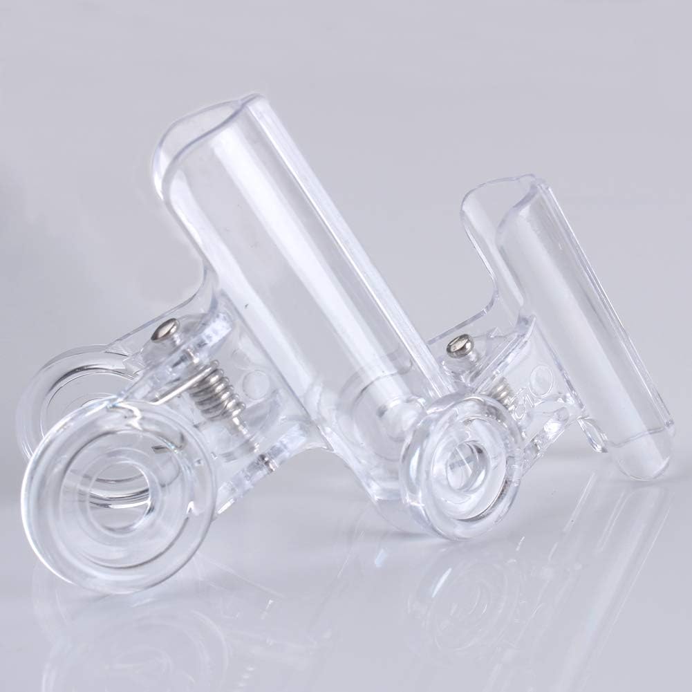 30 Pack Plastic Clear Clips Clamps, 1-1/2 Inch and 2 Inch Sizes