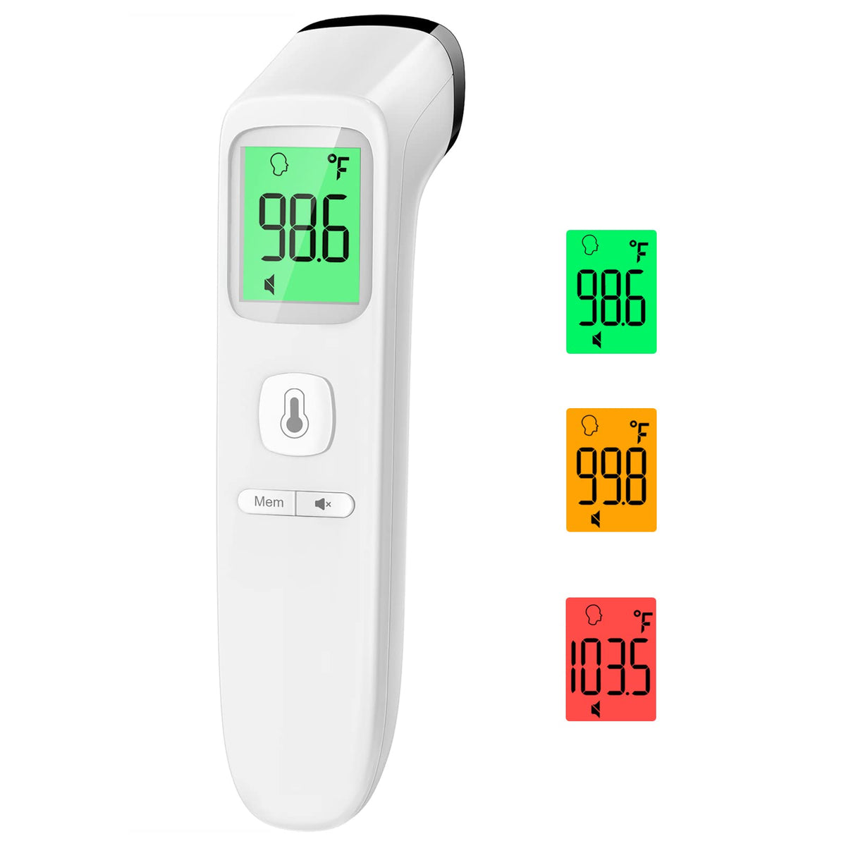 No-Touch Thermometer for Adults and Kids, Accurate Digital Baby Thermometer, FSA HSA Eligible, Fever Alarm & Silent Mode, 2 in 1 Forehead & Object Mode