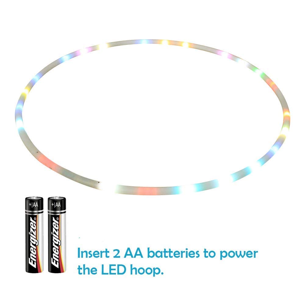 LED Hoops for Kids Adults - CRTEPST Light Up Glow Sport Rings Dance Toy for Sports Playing Exercise