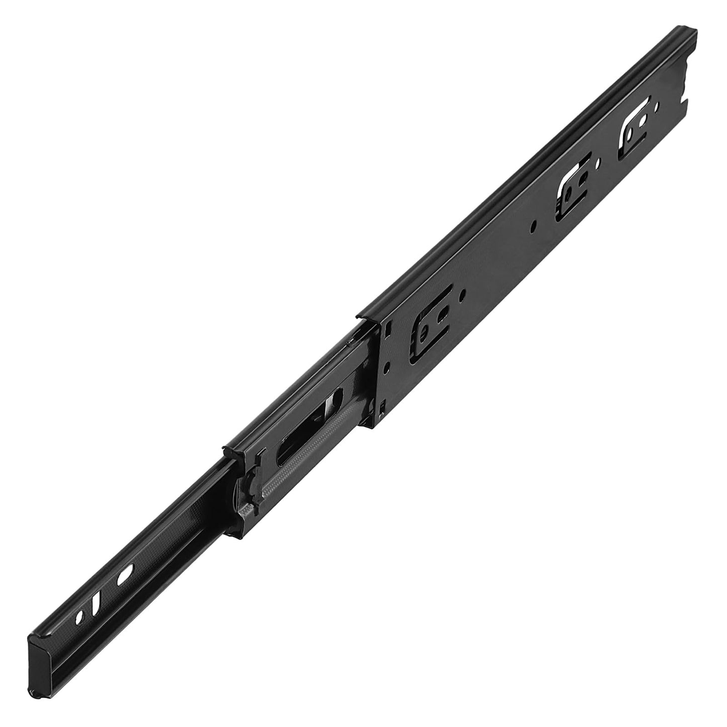 HOIGON 5 Pairs 12 Inch Full Extension Drawer Slides, 30cm Heavy Duty Drawer Slides with Ball Bearing, Black Telescopic Shelf Slides Set Side Mount for Cabinet