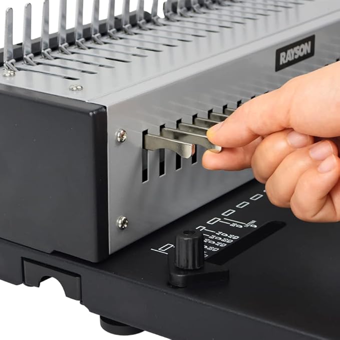 Rayson SD-1501A21 Binding Machine with Combs Set - 21 Hole / 200 Sheets Comb Binder for Punching or Binding