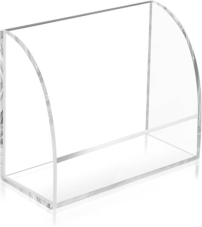 2 PCS Index Card Display Stand 4.7 X 2.4 X 6.3 Acrylic Card Holder for Desk File Note 4x6 Clear Postcard Stand Index Card Rack Acrylic Business Stand for Office Business Classroom(No Card)