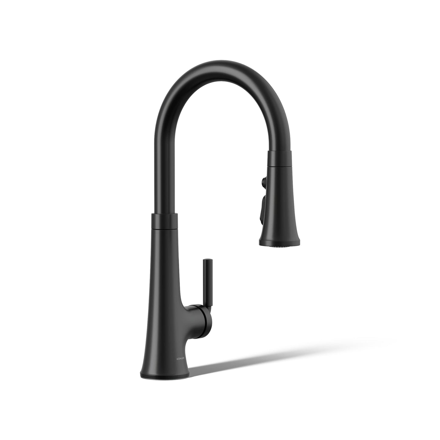 Kohler 23764-BL Tone Pull Down Kitchen Faucet, Kitchen Sink Faucets with Pull Down Sprayer, Matte Black