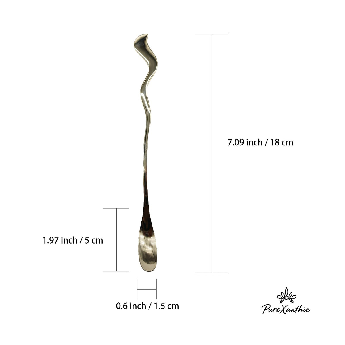 PureXanthic Stirring Spoon, 7 Inch Coffee Mixing Spoon, Stainless Steel Coffee Stir Spoons For Drinks, Bar Spoon, Polished Finish for Smooth Stirring,Long Spoons For Ice Cream Floats (3)