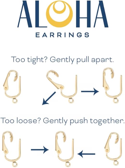 Silver Clip On Earrings For Women, They Look Pierced, Don't Pinch & Won't Fall Off, Hypoallergenic & Lightweight