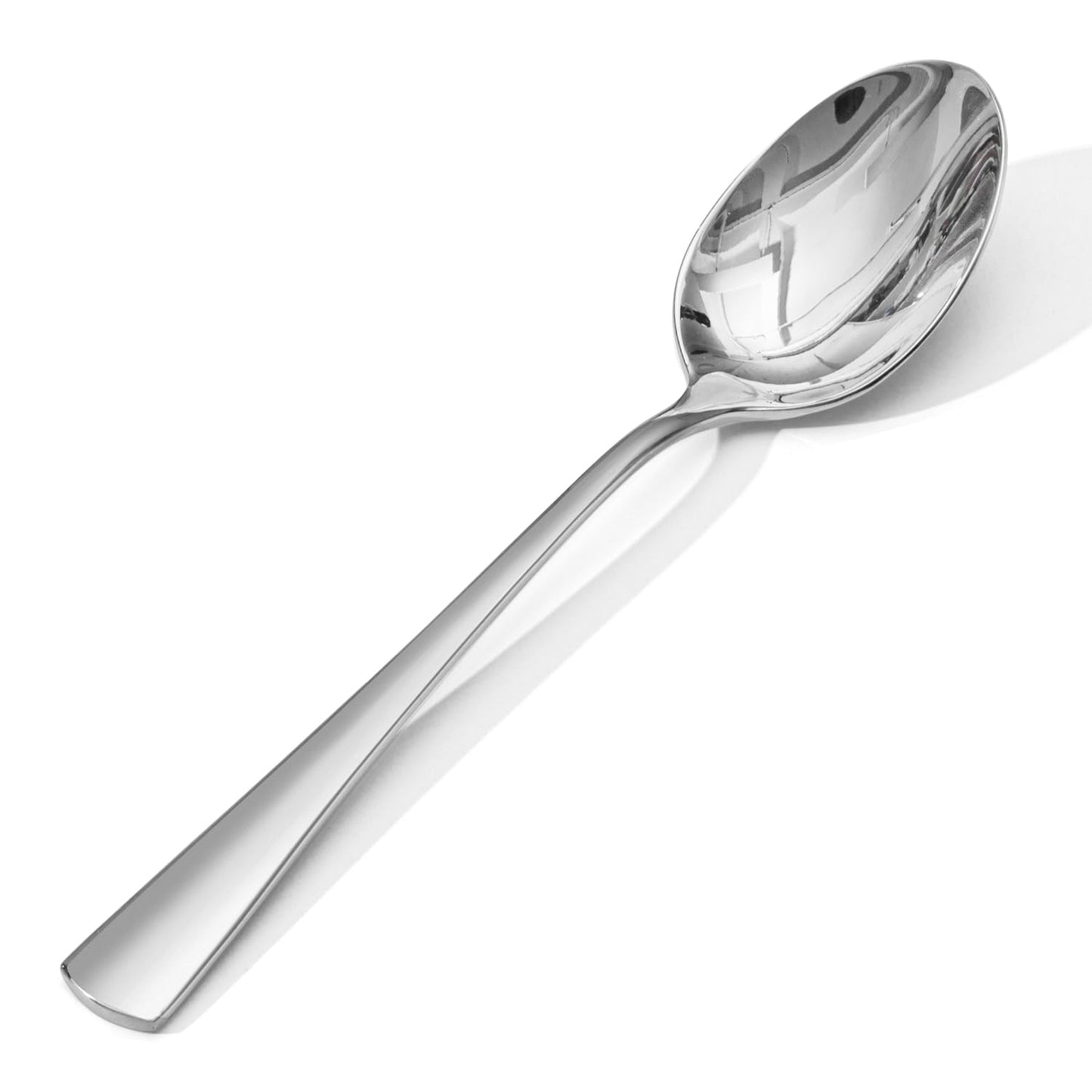 KINGSTONE 8.15-Inch Dinner Spoons (Not Teaspoons), 4-Piece 18/10 Stainless Steel Table Spoon Set, Silver, Food Grade, Dishwasher Safe