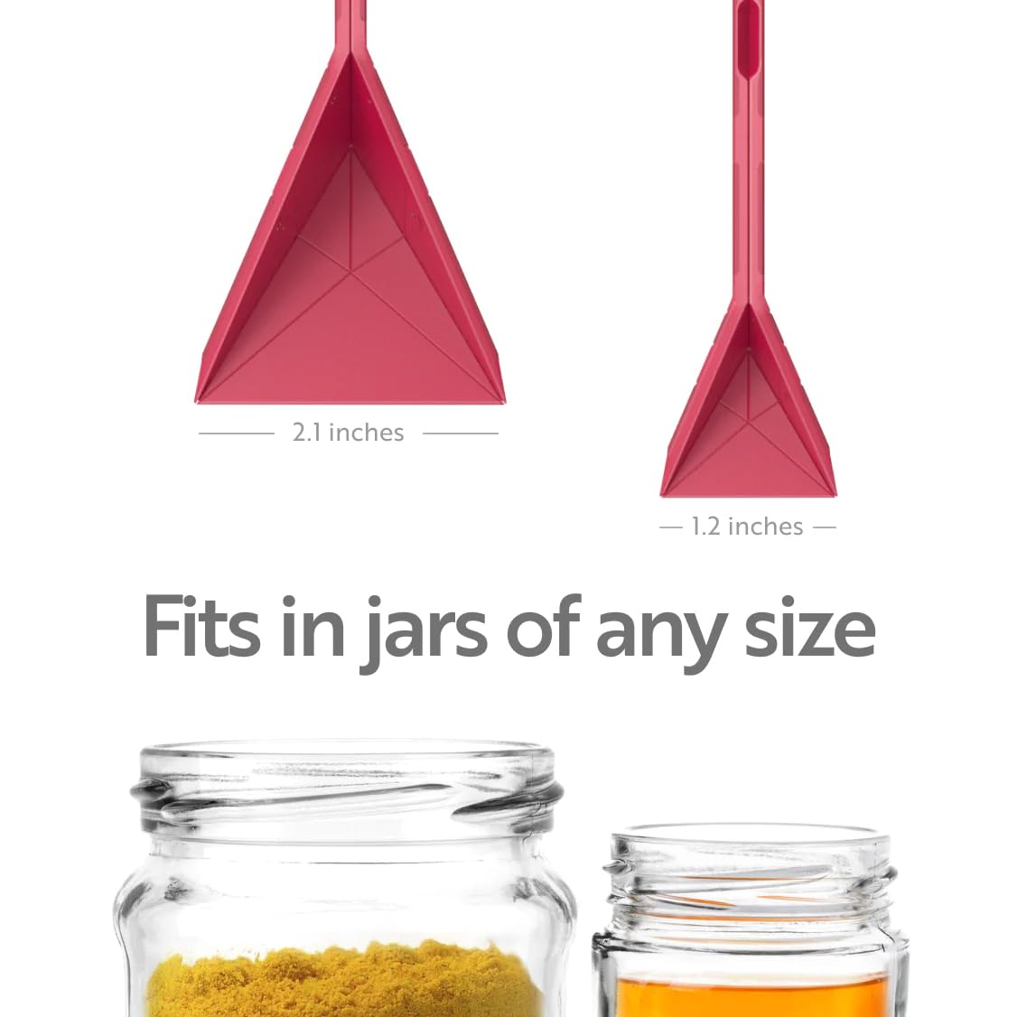 POLYGONS - Original Flat 3-in-1 Folding Measuring Spoons | 2 Spoons fold into 6 Sizes | Magnetic | DuraBend Tech lasts 100k+ folds | LeakProof for Wet & Dry | Gift Packaging | Baking/Cooking (White)